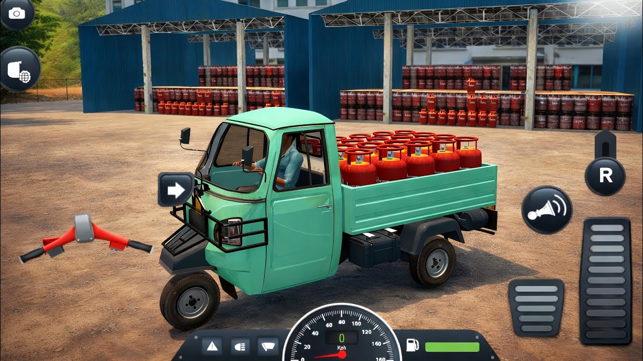 Indian LPG Gas ⛽Cylinder Delivery Truck Game 3D | Auto Rickshaw Cargo Simulator Gameplay