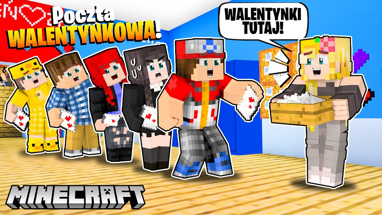 💌 POCZTA WALENTYNKOWA w Minecraft! *wysłałem LIST do WEDNESDAY?!* (śmieszne)