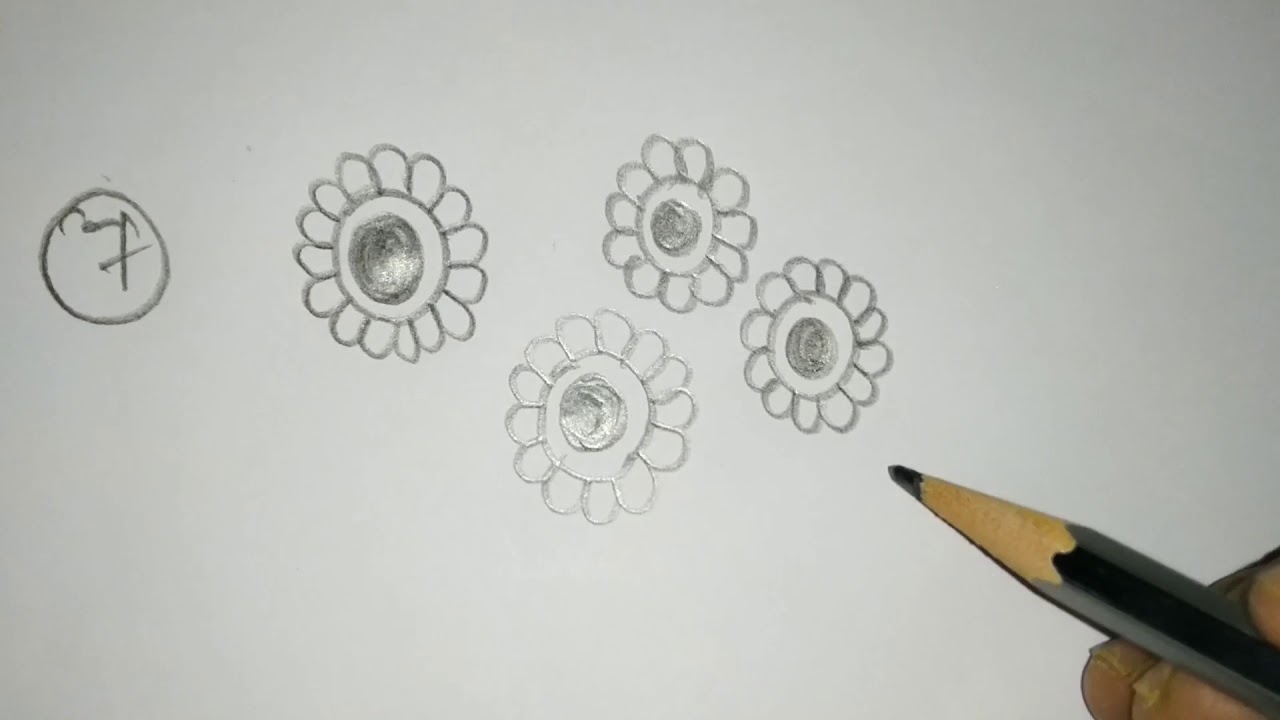 Quick and easy flower design in mehndi//design -7//mehndi cone practice