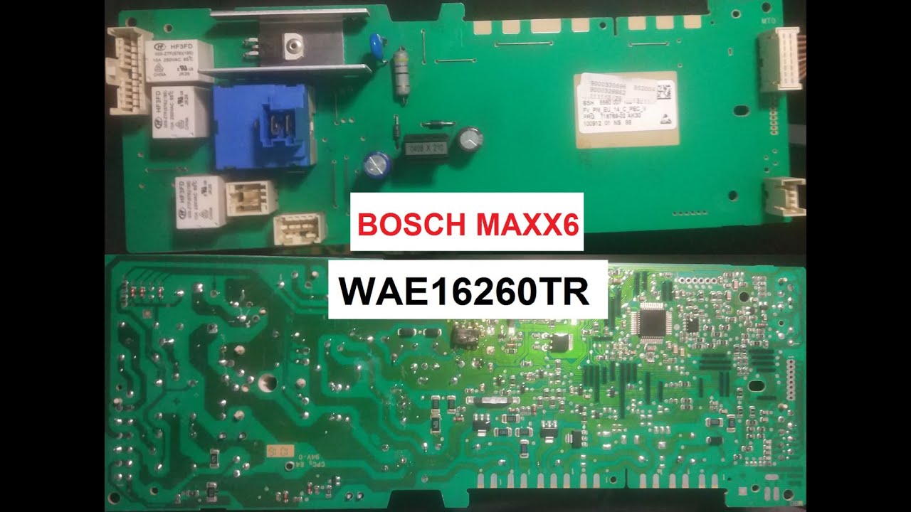 اصلاح كارت غسالة بوشWAE16260TR || دائرة التغذية