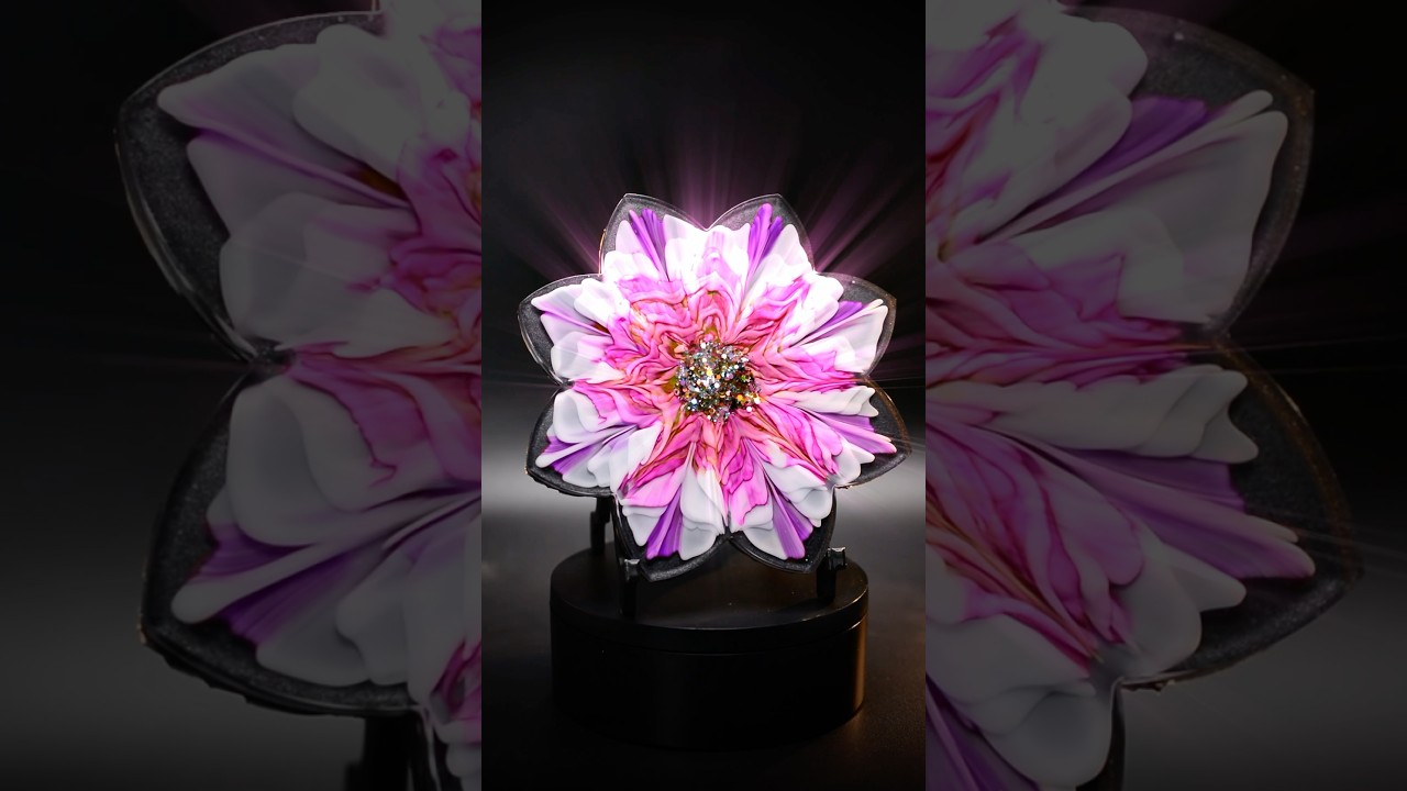 Beautiful 3D Resin Bloom using Bond Craftor Resin. #resinbloom #resinartist #resinart