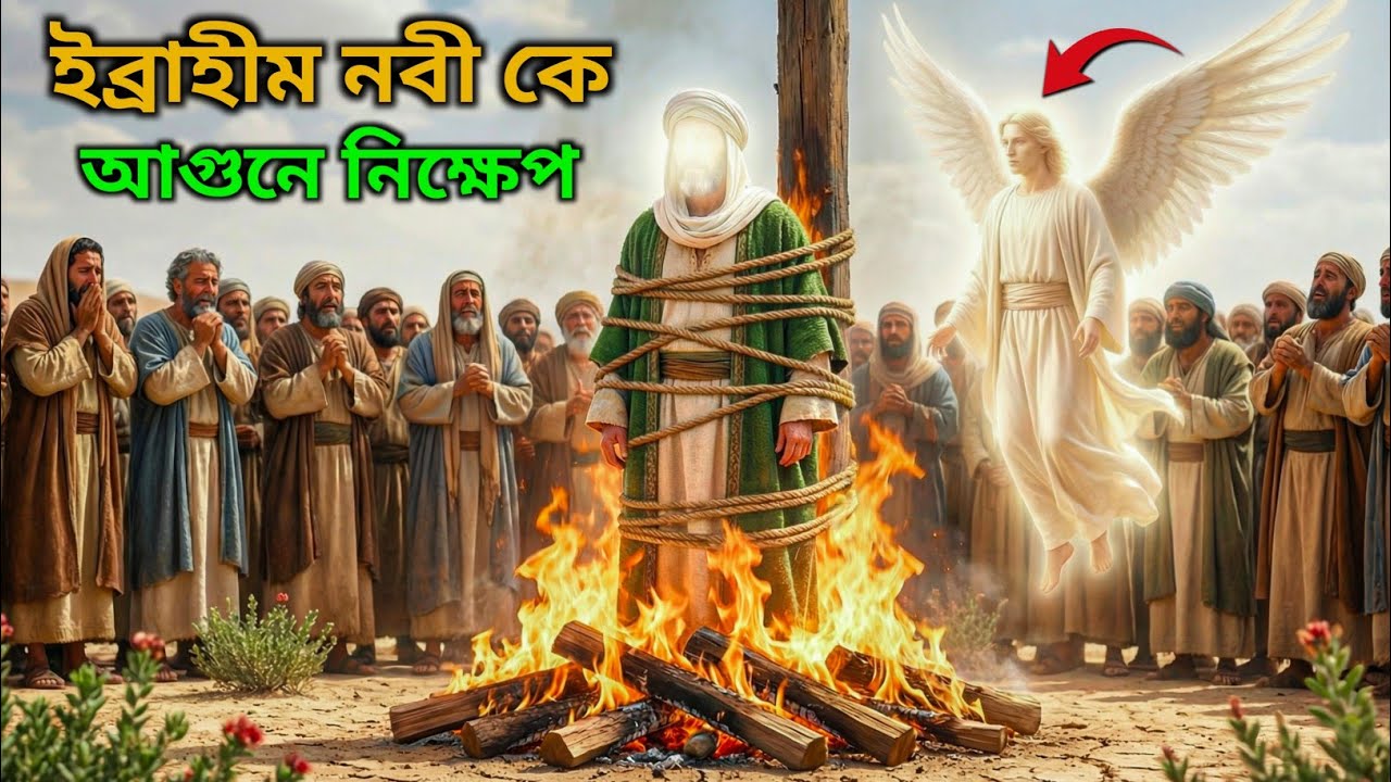 ইব্রাহিম আঃ কে আগুনে নিক্ষেপ করার ঘটনা | ইব্রাহিম নবীও নমরুদের কাহিনী | Islamic Story Bengali
