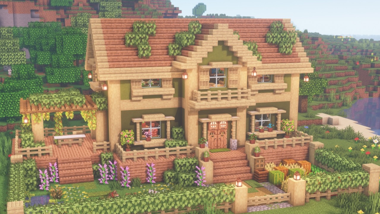 [Minecraft] 🌿🌼 Aesthetic Cottage House Tutorial