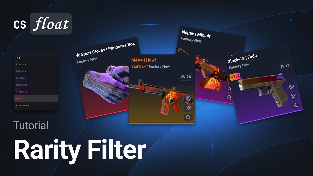 How to Filter CS2 Skins by Rarity on CSFloat