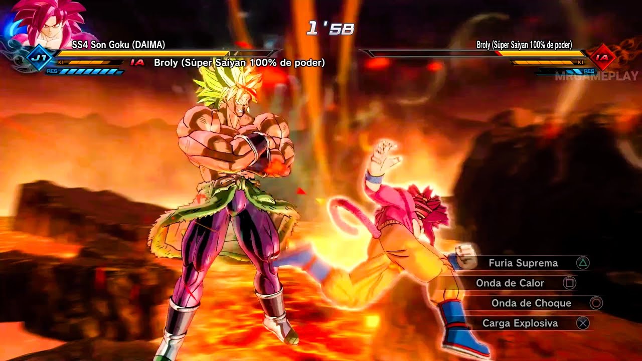 Dragon Ball Xenoverse 2 - SS4 GOKU DAIMA VS BROLY DBS