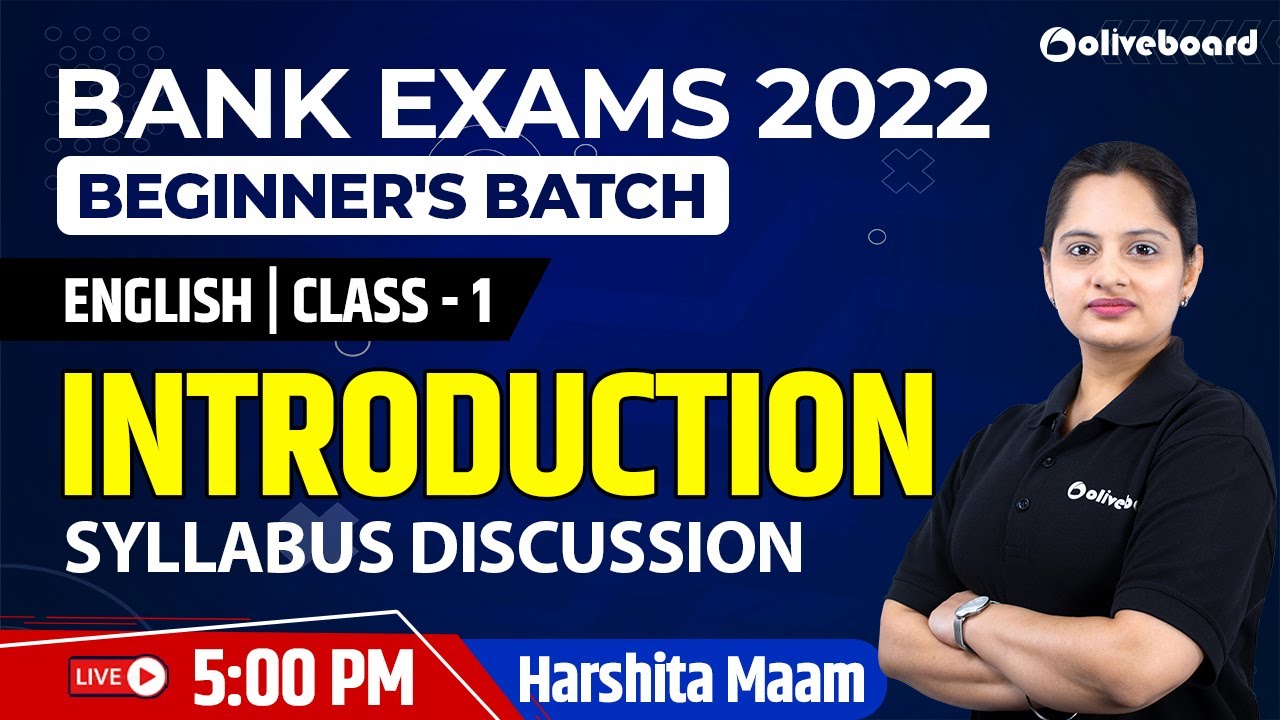 Bank Exams 2022 | English | Class - 1 | Introduction | Syllabus Discussion | Harshita Ma'am