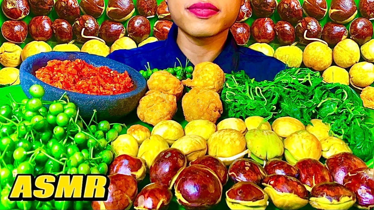 ASMR JENGKOL TUA SEGUDANG, TAHU CRISPY, LEUNCA, DAUN SINGKONG MUKBANG INDONESIA