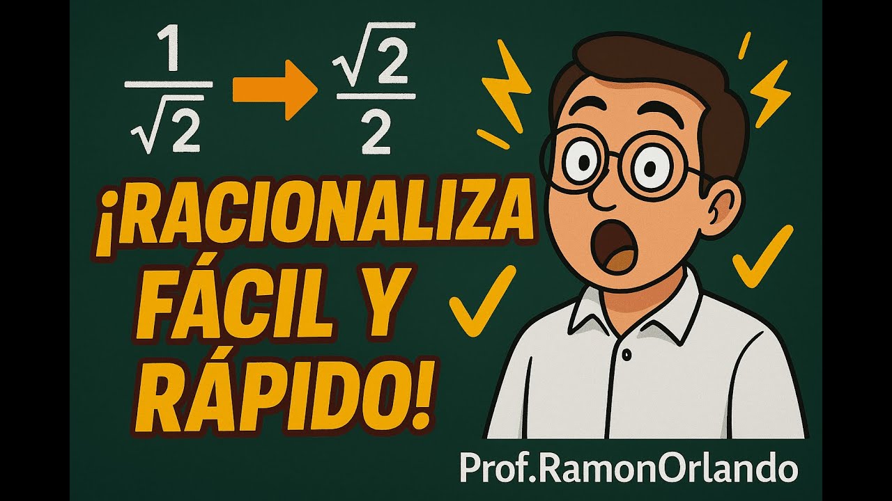 🔥 ¡RACIONALIZA EN SEGUNDOS! El Truco Más RÁPIDO y Fácil para Quitar Raíces del Denominador 😱✅