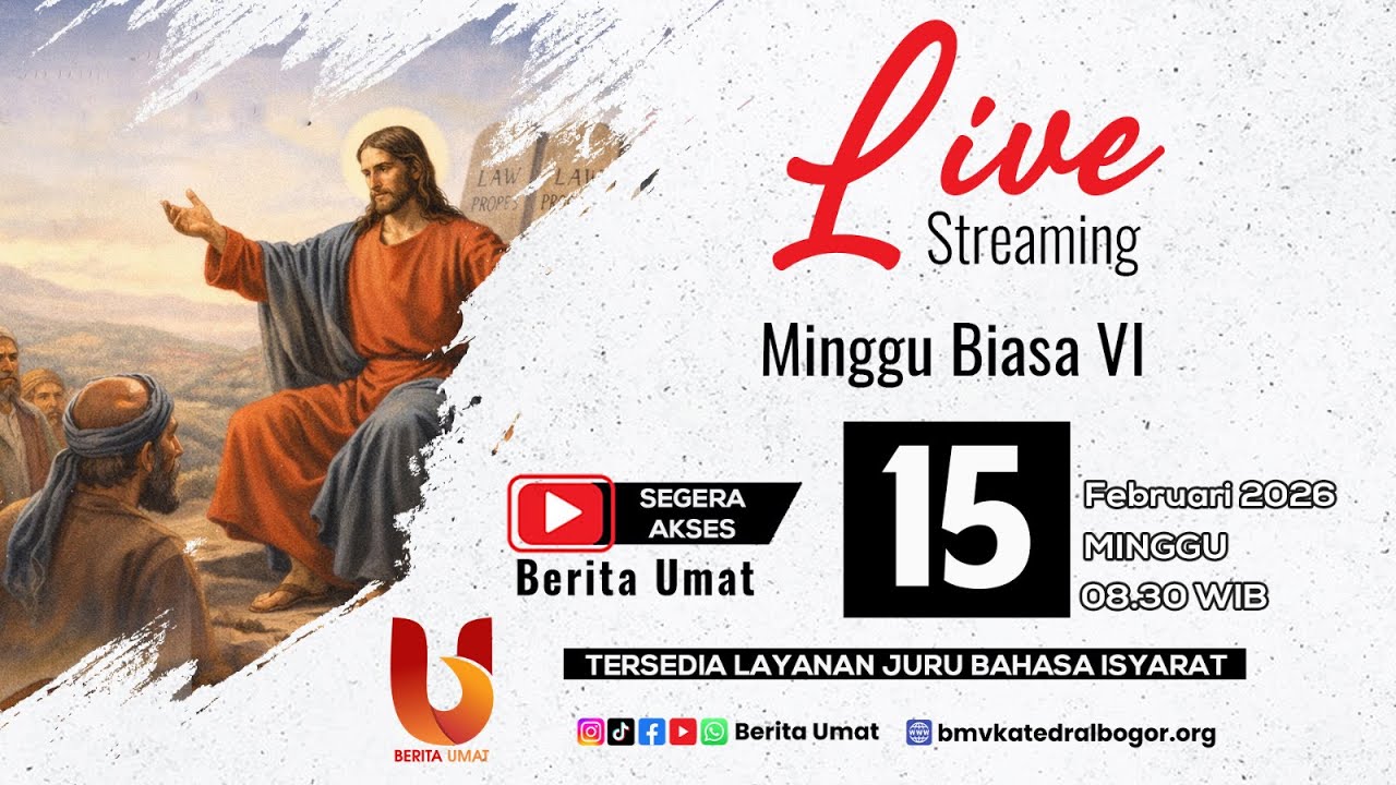 Misa Minggu Biasa VI (15 Februari 2026) 🧏🏼 | Gereja BMV Katedral Keuskupan Bogor