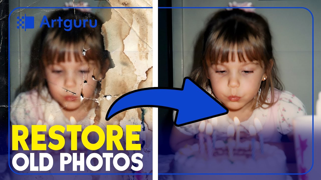 Мгновенное восстановление старых фотографий с помощью ИИ | Artguru Photo Restoration
