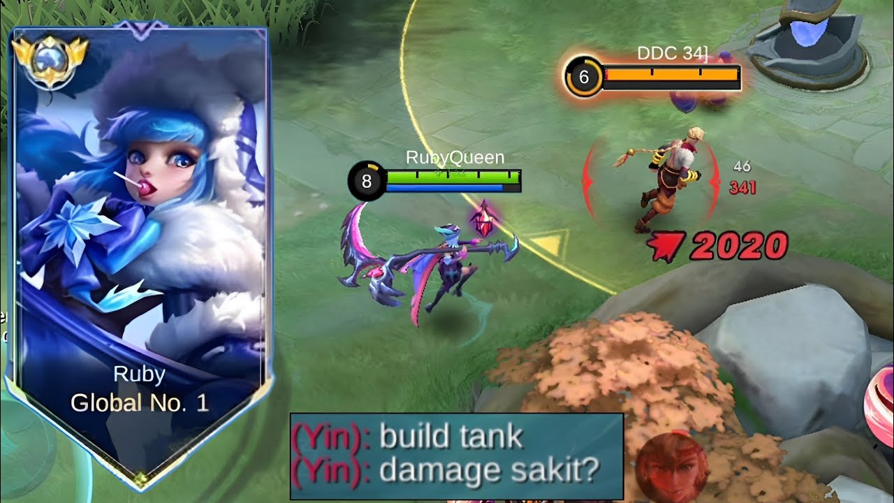 Yin Sampe Dibuat Kena Mental! Build Ruby Full Spell Vamp + No CoolDown
