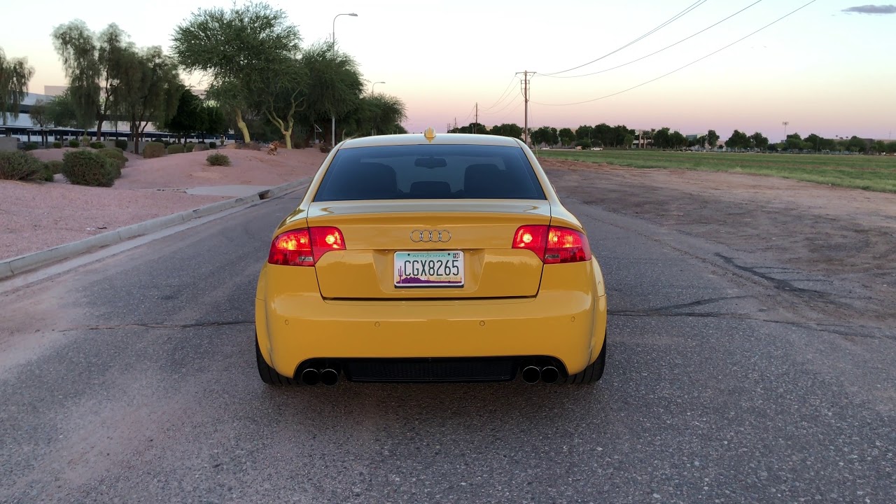 Yellow Supercharged V8 Audi S4