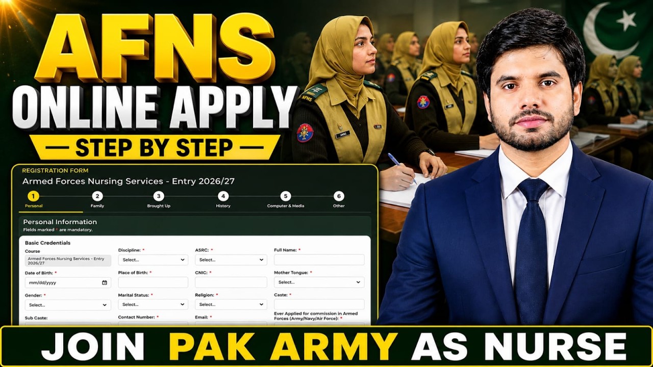 Join Pakistan Army AFNS 2026-2027 | Online Registration | Test Preparation | Complete Details
