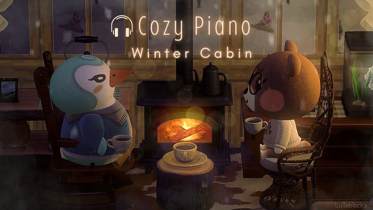 ❄️Cozy Winter Cabin Ambiance + Piano BGM for Reading or Relaxing | Sleep-Aid 🌙