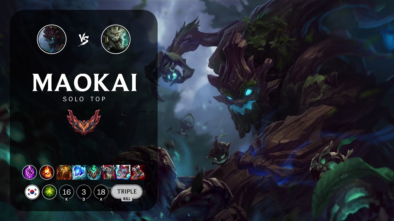 Maokai Top vs Rengar - KR Grandmaster Patch 14.3