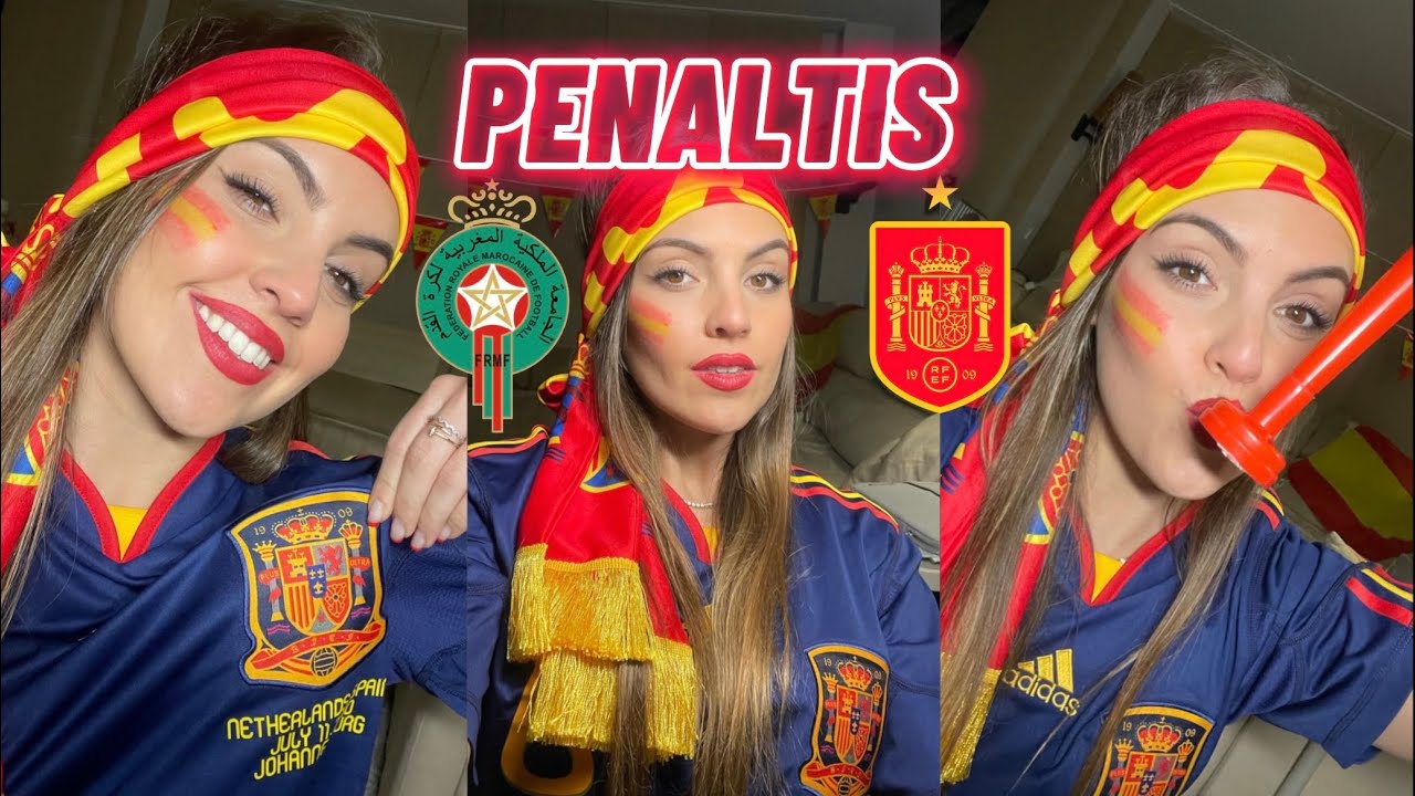 ESPAÑOLA REACCIONANDO PENALTIS OCTAVOS MUNDIAL||🇪🇸España VS Marruecos🇲🇦