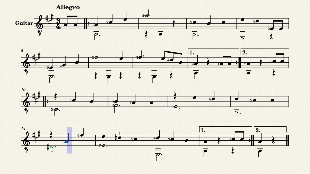 Polonaise – Jan Nepomucen Bobrowicz, 1805-1881 (guitar sheet music)