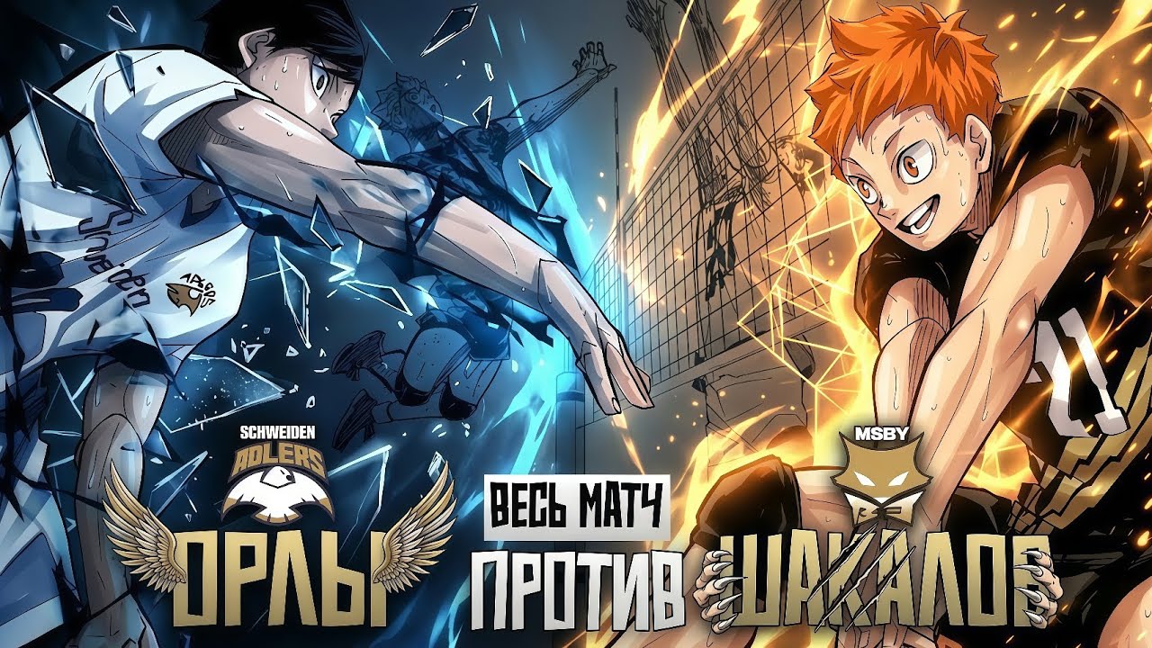 ПЕРЕСКАЗ МАТЧА MSBY BLACK JACALS ПРОТИВ ADLERS SWEIDEN | HAIKYUU