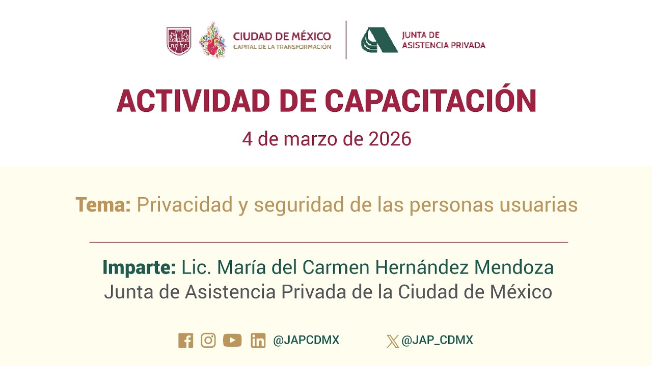 Privacidad y seguridad de las personas usuarias (2026)