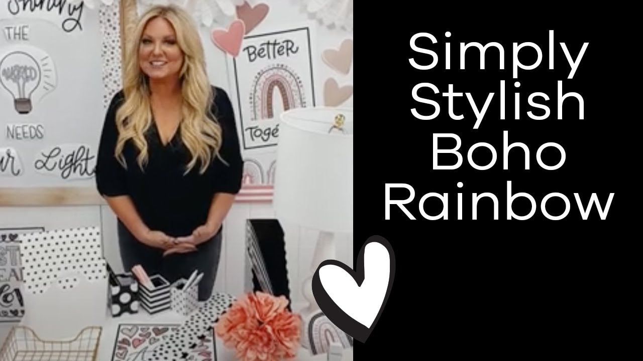 Simply Stylish Boho Rainbow classroom decor