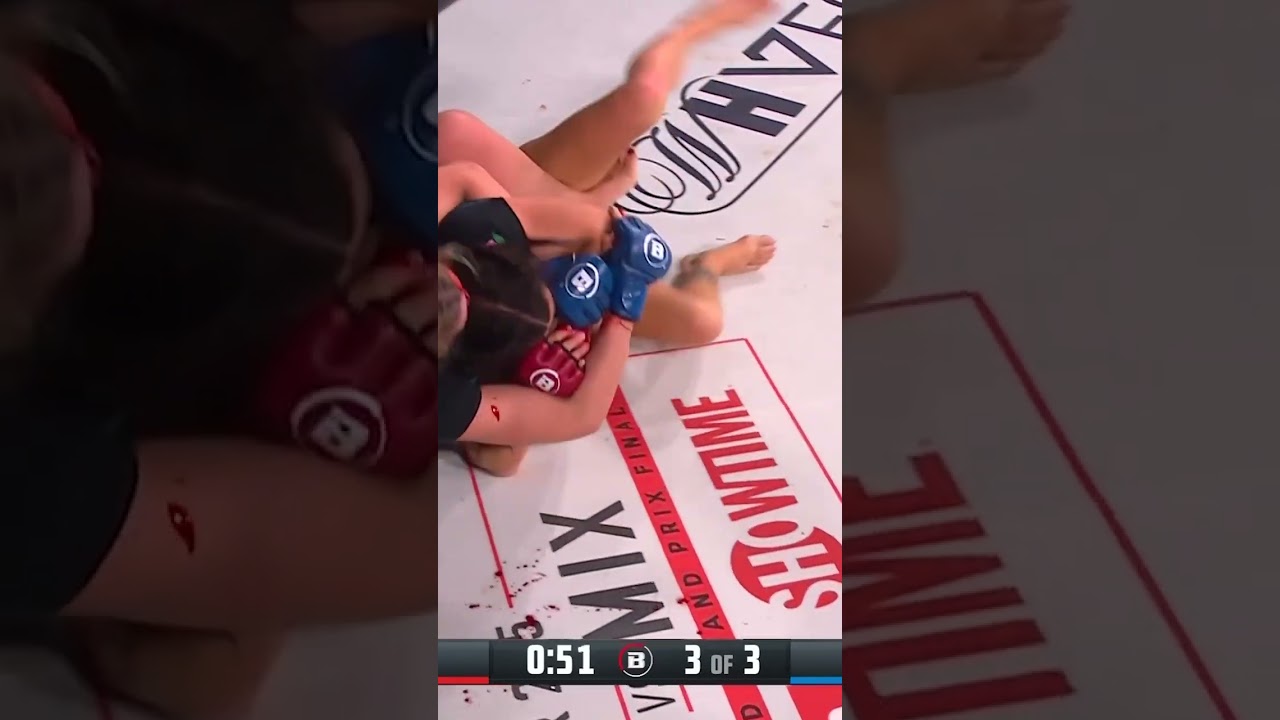 Кэт Зингано наносит удар коленом Лие Маккорт на Bellator 293 💥 #шорты #bellator293