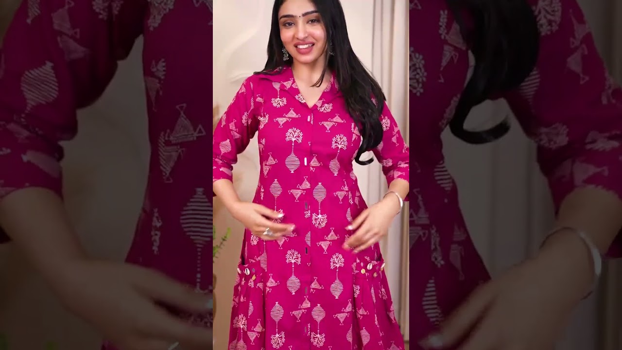 Cambric Cotton 60 60 A Line Prinses Cut Kurti With Plazo N Duppata Set. W Or Call - 6353546767