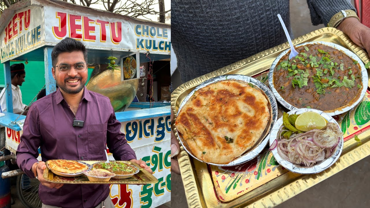 વડોદરા માં જીતુ છોલે કુલચે જ્યાં ઓથેન્ટિક દિલ્હી સ્ટાઇલ નો ટેસ્ટ મળે છે Famous Street Food Vadodara