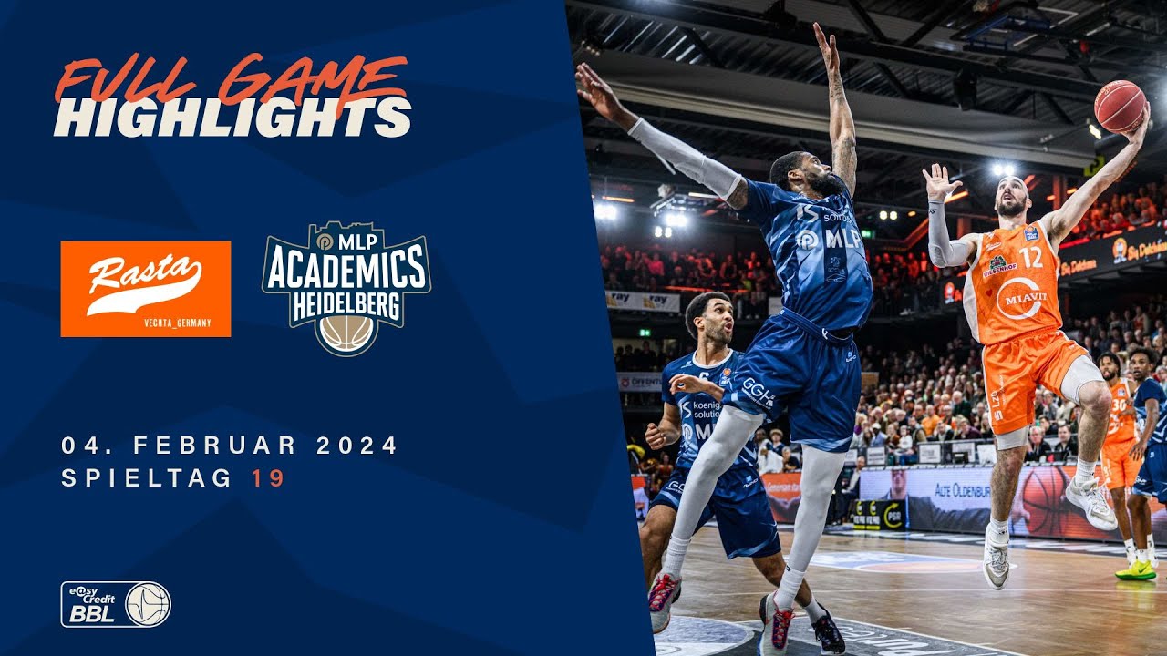 RASTA Vechta vs. MLP Academics Heidelberg - Full Game Highlights - Spieltag 19, Saison 23/24