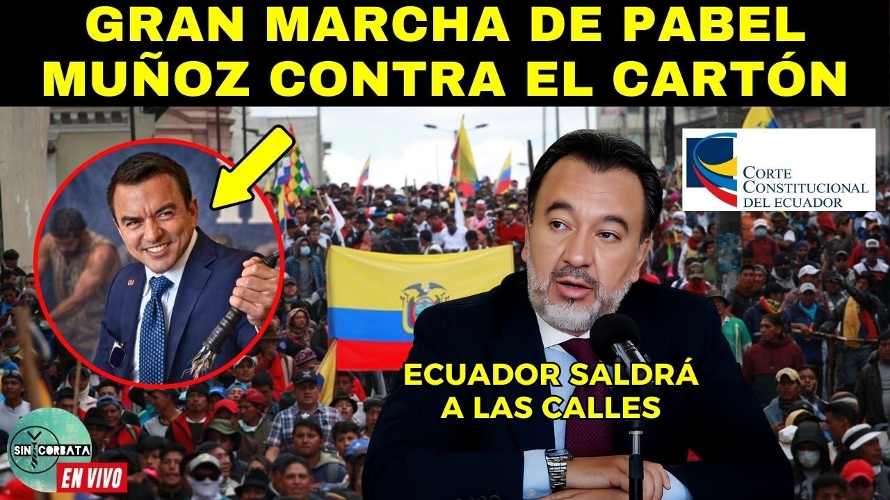 GRAN MARCHA CONVOCADA POR PABEL MUÑOZ ¡LA CORTE DEBE PARAR LA DICTADURA DE NOBOA!