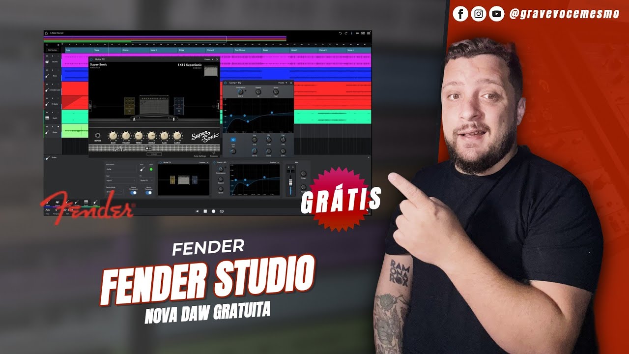 Fender Studio - Nova DAW Gratuita da Fender voltada para Guitarristas/Baixistas