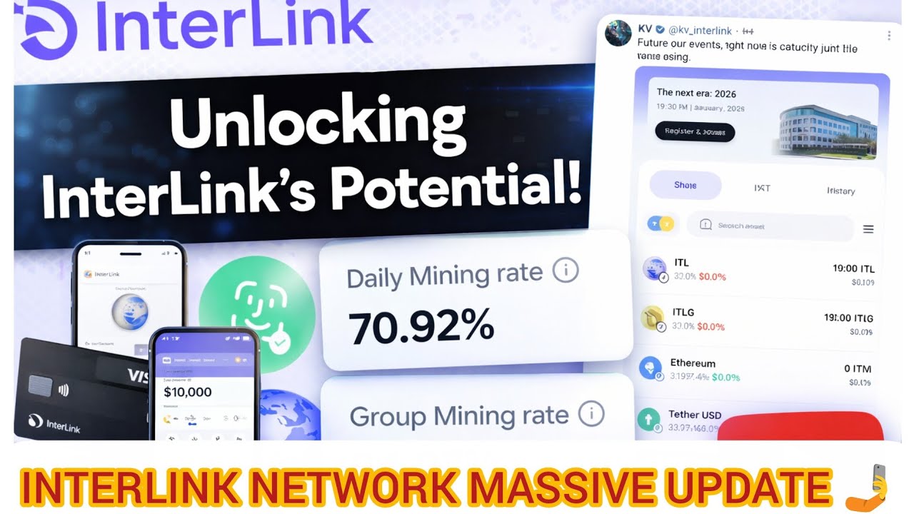 INTERLINK NETWORK ⛏️ NEW IMPORTANT UPDATE 🤳 $ITL & $ITLG IN WALLET 🤑 INFO ABOUT HUMAN CREDIT SCORE