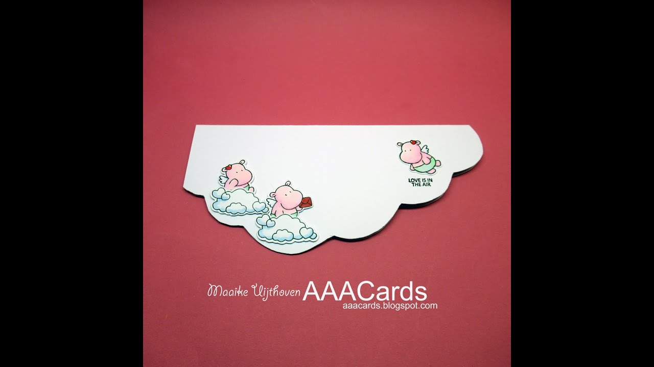 AAA Card Challenge #237 : a Shaped Card with Clearly Besotted Stamps