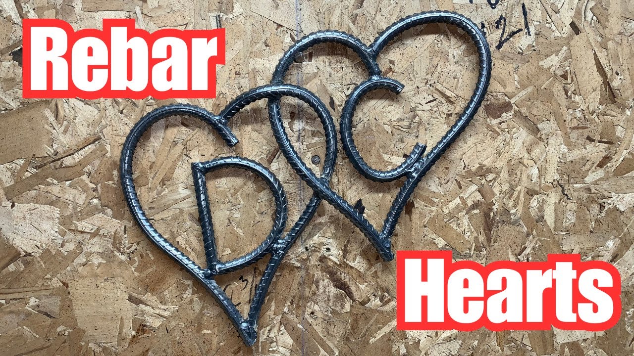 Interlocked Rebar Hearts with Initials