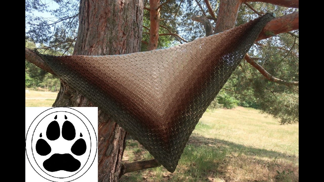 Chusta na szydełku B&Oacute;R SOSNOWY krok po kroku DIY crochet shawl pine forest tutorial