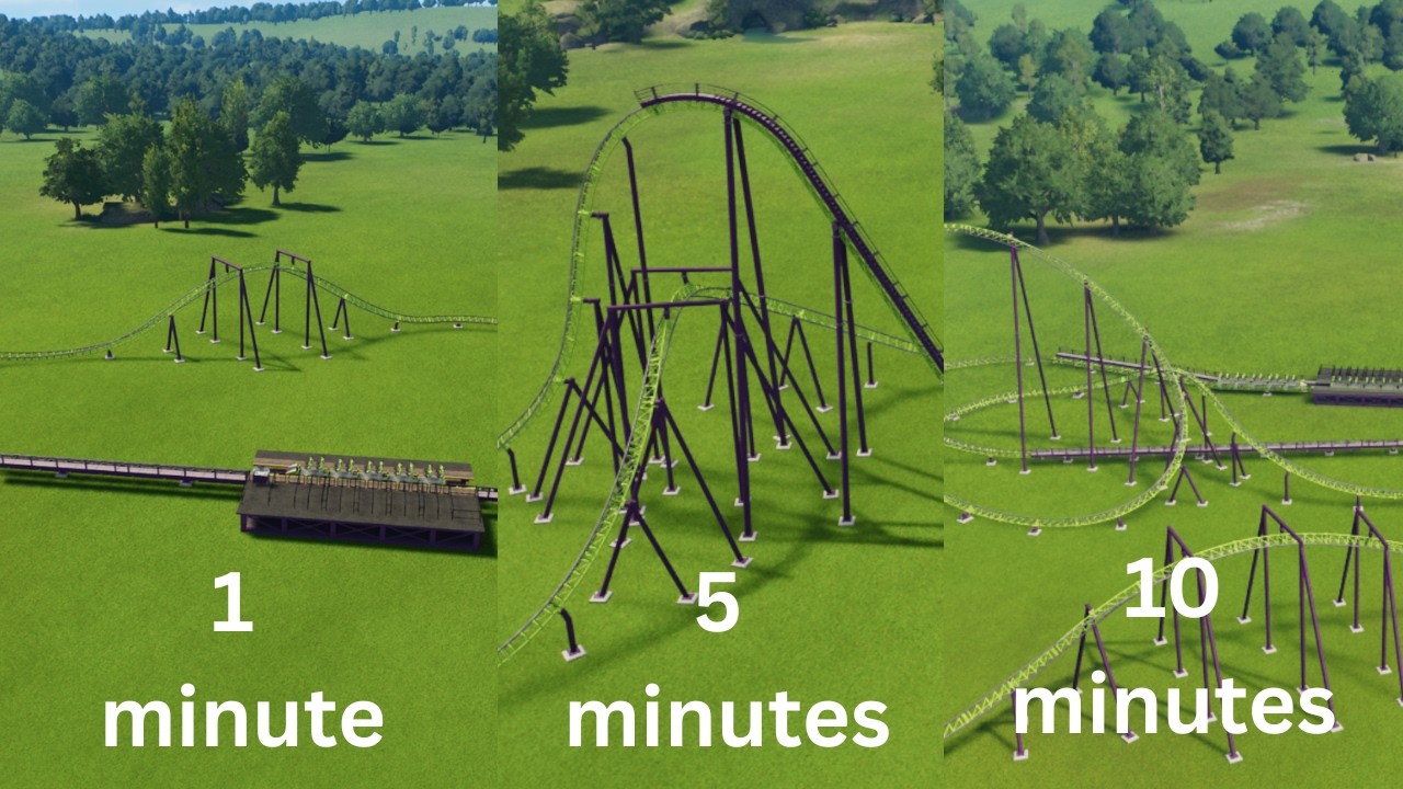 Quel coaster peut on faire en 1-5-10 minutes ? #1 mack megacoaster