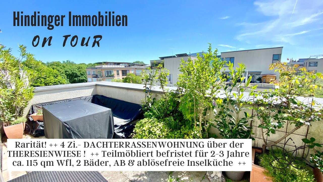Rarität an der Theresienwiese! 4 Zi.-Dachterrassentraum mit Penthouse-Charakter befr. für 2-3 Jahre!