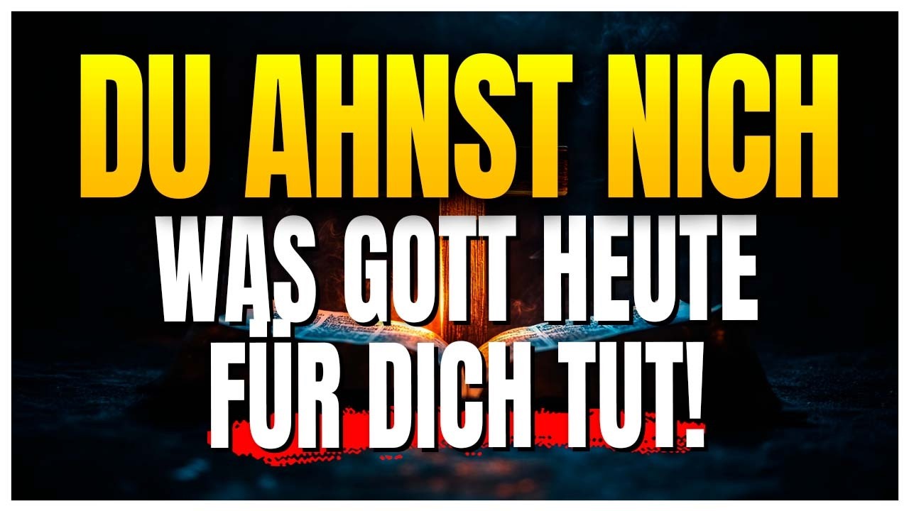Guten Morgen! Du kannst dir nicht vorstellen, was Gott noch heute für dich vorbereitet hat