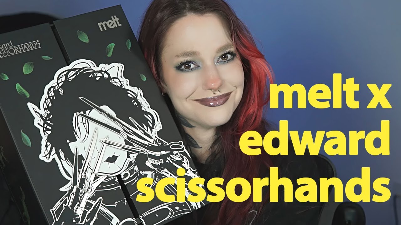 AN EDWARD SCISSORHANDS MAKEUP COLLAB?? // MELT COSMETICS FULL UNBOXING & TUTORIAL