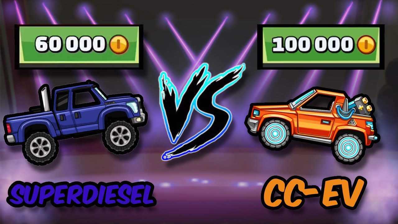 SUPERDIESEL VS CC-EV ULTIMATE COMPARISON ⚡️💪 Hill Climb Racing 2