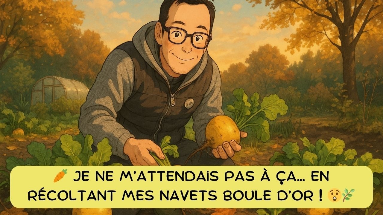 🥕 Je ne m’attendais pas à ÇA… en récoltant mes navets Boule d’Or ! 😲🌿