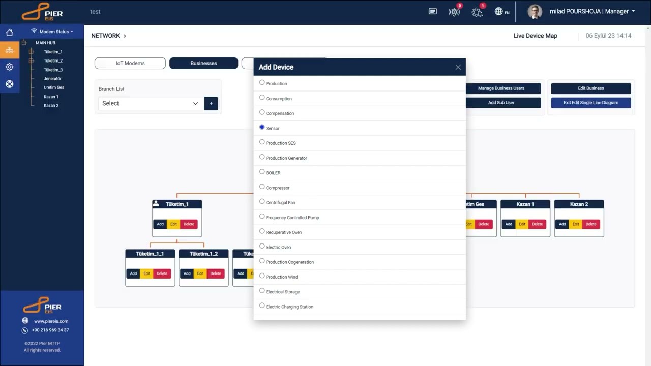 What is a digital twin on the Pier EIS portal and how is it created?