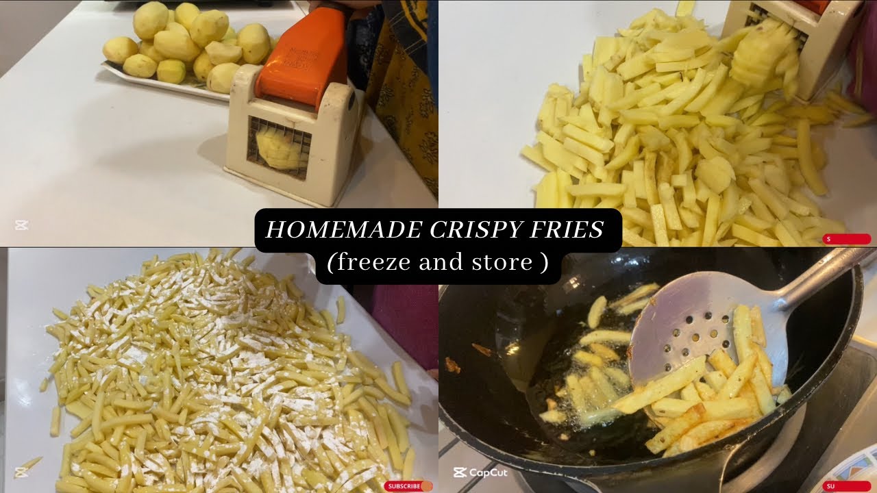 Homemade crispy fries | Easy to freeze and store for ramadan ✨