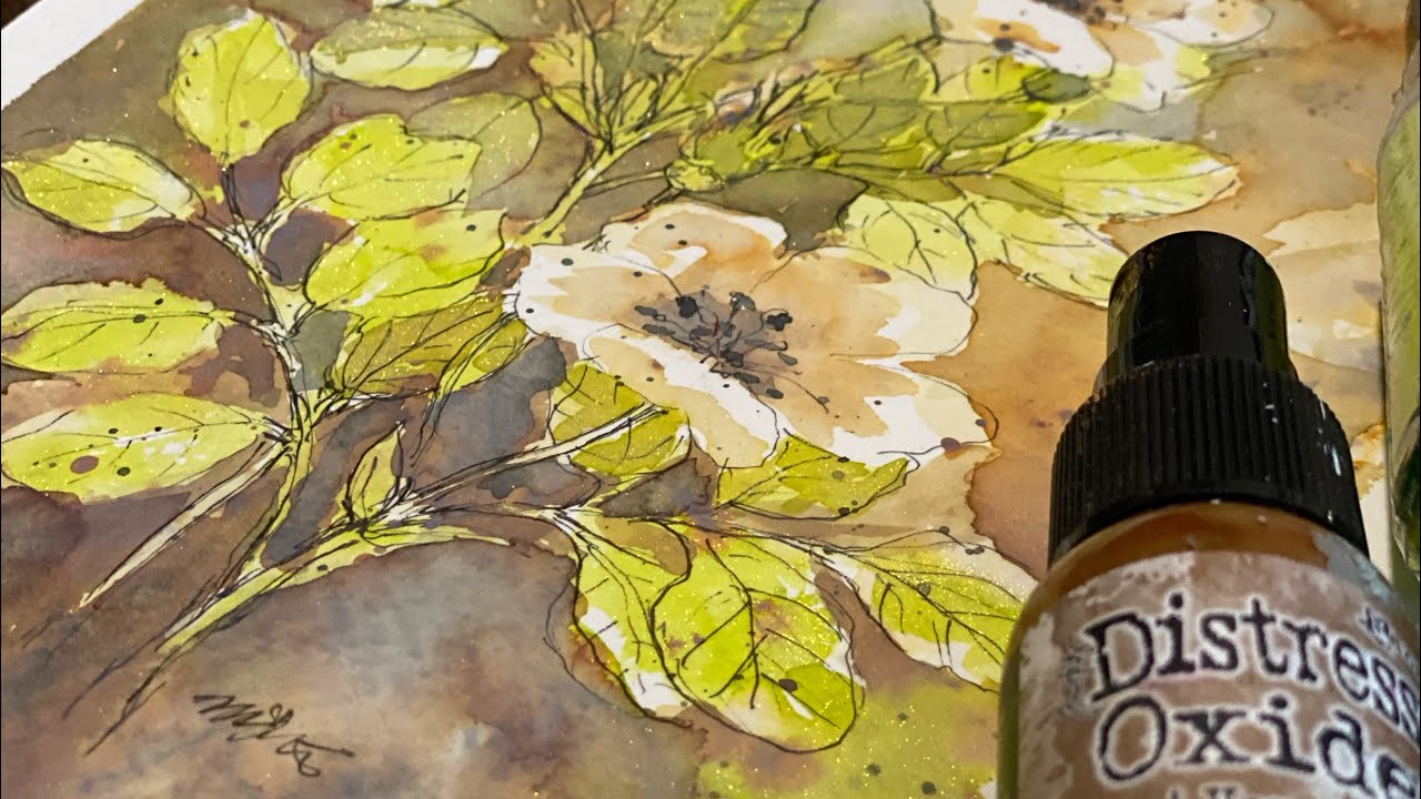 Painting with distressed oxide -quickie painting