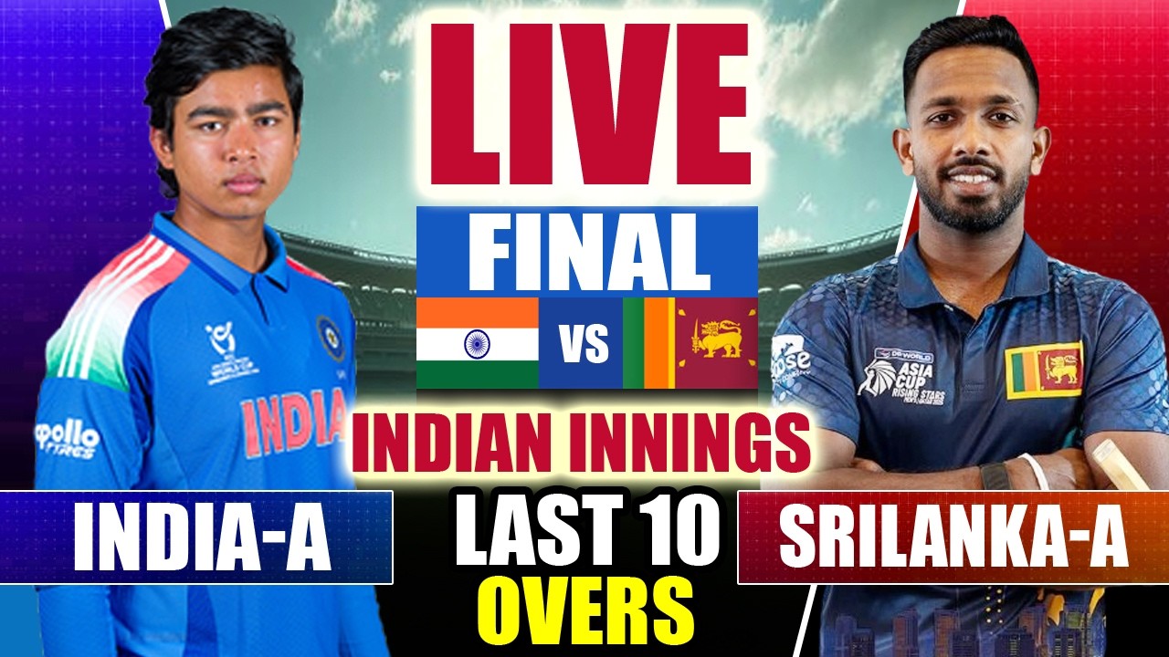 🔴LIVE: IND-A Batting Last 10 Overs | India A vs Sri Lanka A Final ODI | IND-A vs SL-A Live