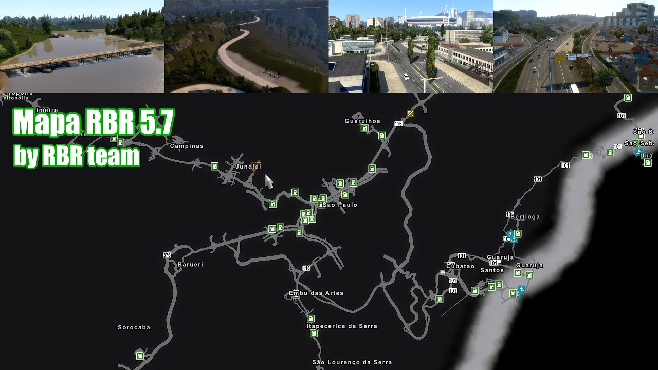 ETS2 Mapa RBR Update 5.7 - Nice Stand-alone Map Mod