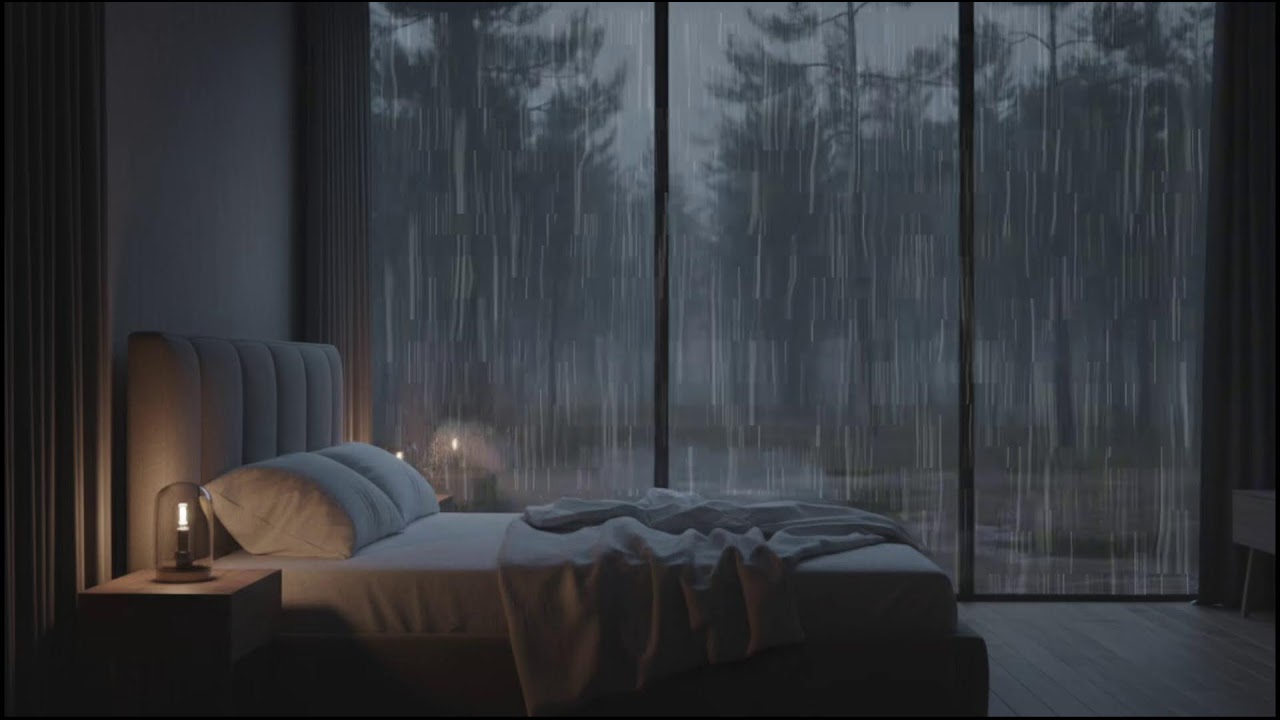 Enchanted Woods Rain at Night, Soft Rain Atmosphere to Help Sleep and Ease Insomnia Gently Now
