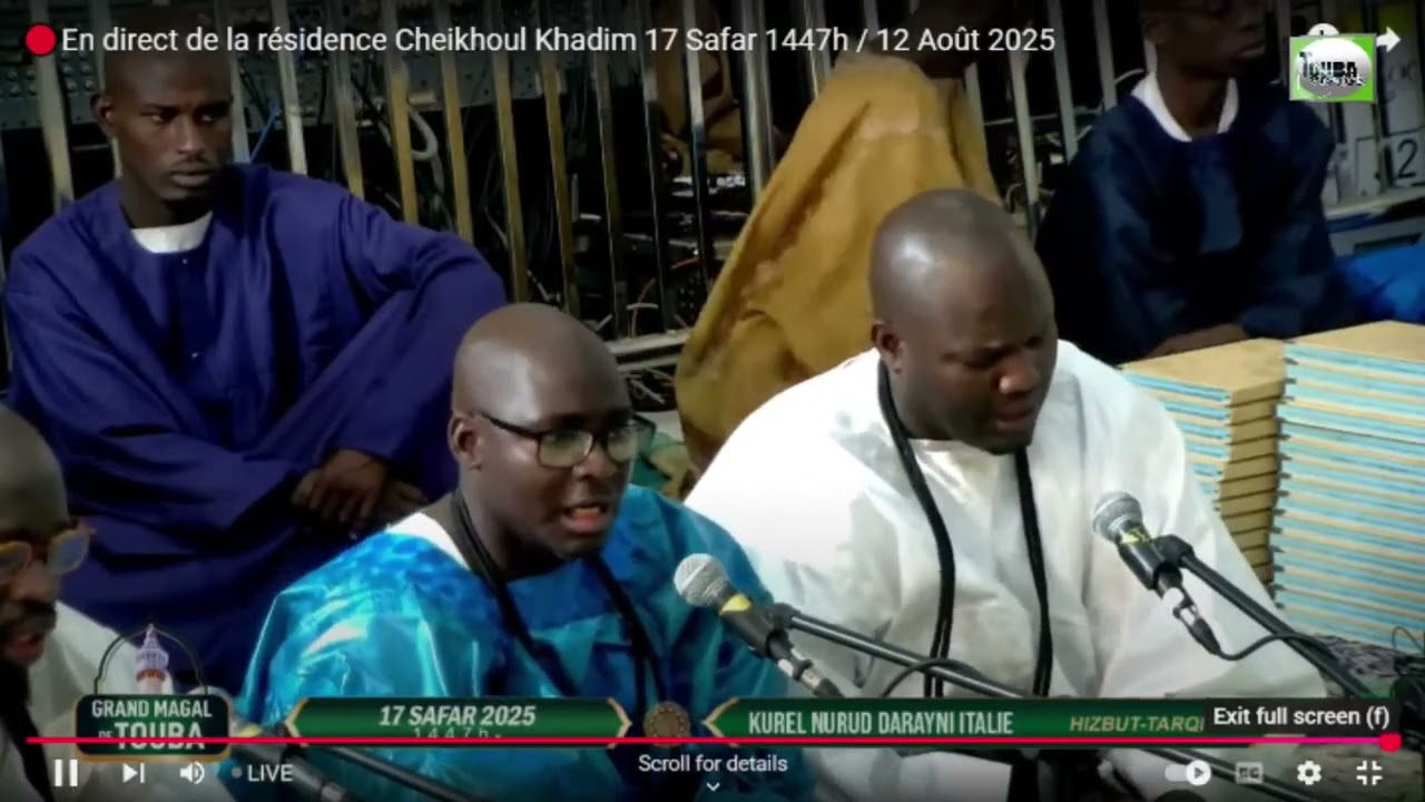 Kourel HT Norud Daarayni Italie: R&eacute;sidence Cheikhoul Khadim 17 Safar 1447h / 12 Ao&ucirc;t 2025