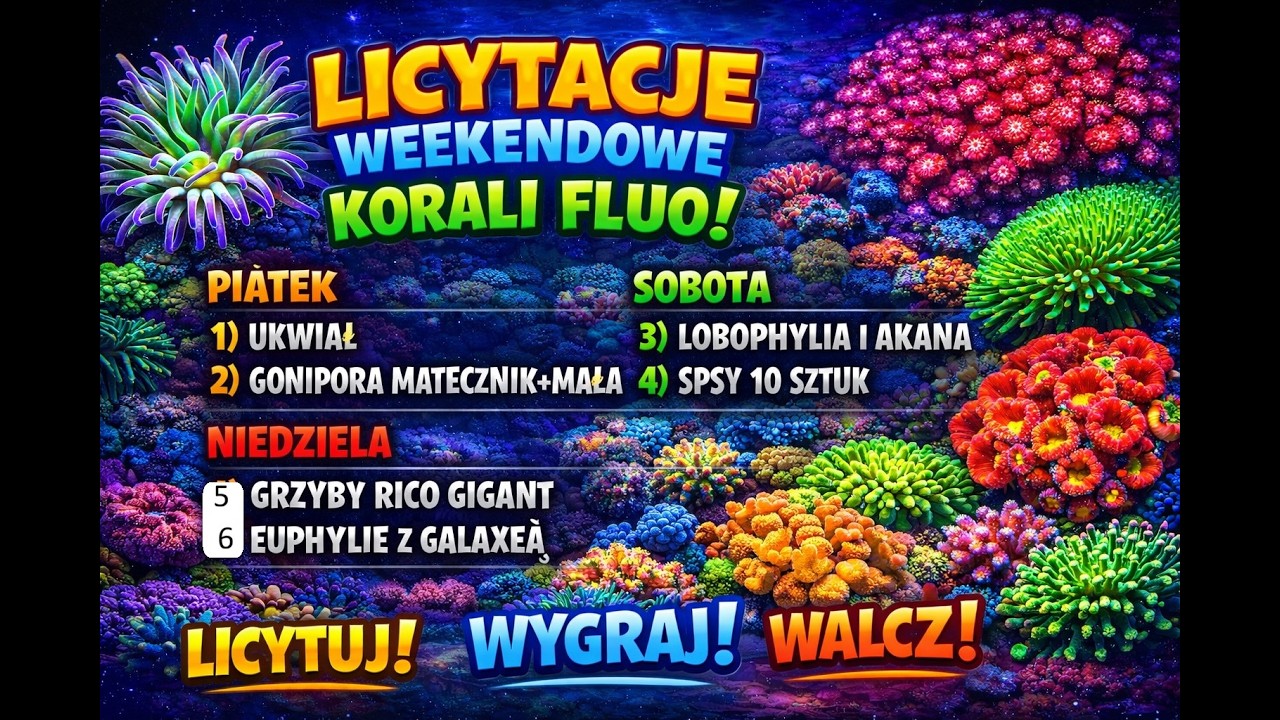 LICYTAJE WEEKENDOWE 6 LICYTACJI NA 3 DNI
