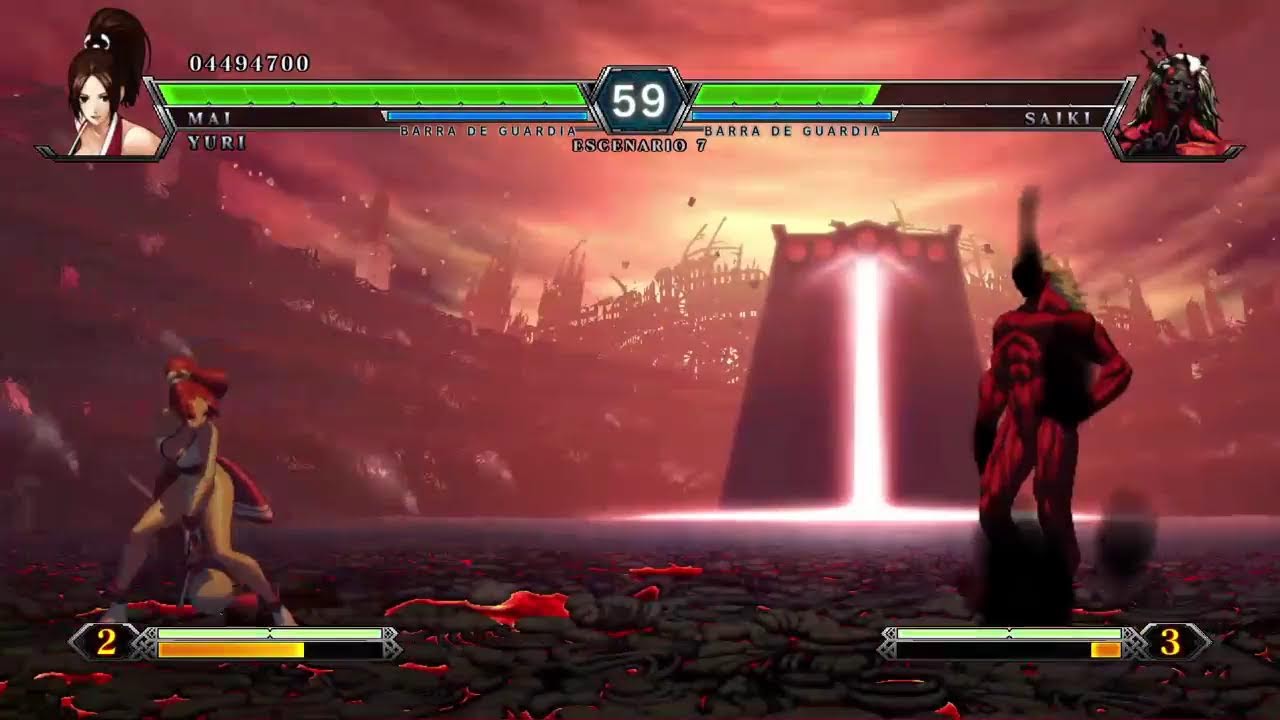 King Of Fighters XIII Arcade Mode Easiest Dificcult As Women Fighters Team