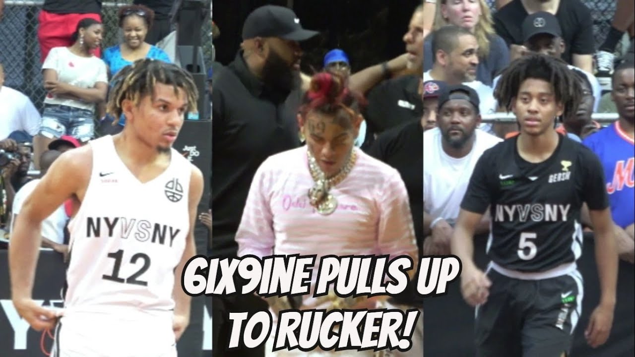 6ix9ine and Kyrie Irving Pull Up To Rucker! Cole Anthony vs Jaquan Carlos - Full Highlights